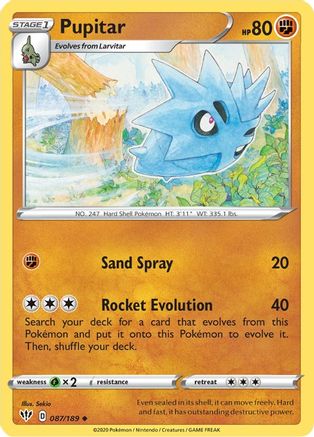 Pupitar (087/189) [Sword & Shield: Darkness Ablaze] Reverse Holofoil