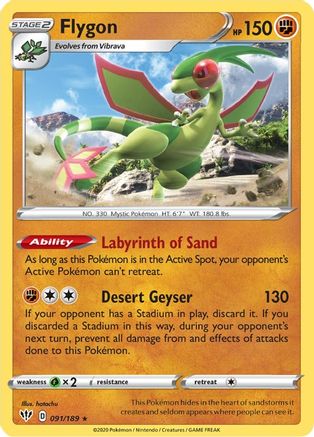 Flygon (091/189) [Sword & Shield: Darkness Ablaze] Reverse Holofoil