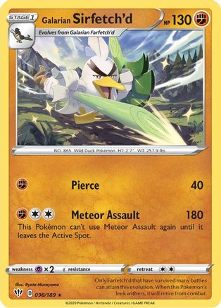 Galarian Sirfetch'd (098/189) [Sword & Shield: Darkness Ablaze] Reverse Holofoil