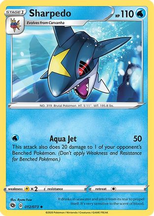 Sharpedo (012/073) [Sword & Shield: Champion's Path] Reverse Holofoil