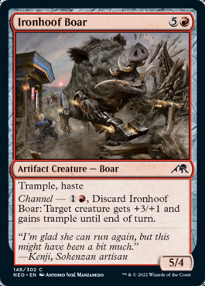 Ironhoof Boar [Kamigawa: Neon Dynasty] Foil