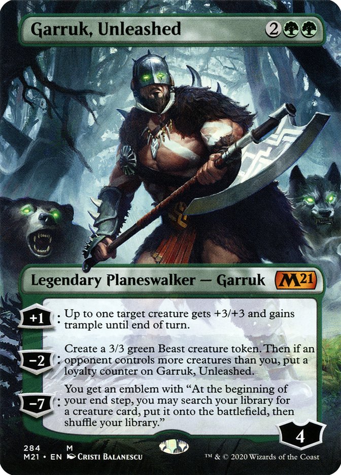 Garruk, Unleashed (Borderless) [Core Set 2021] Foil