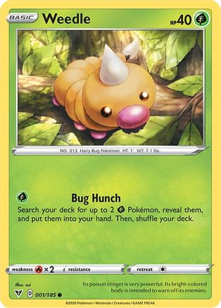 Weedle (001/185) [Sword & Shield: Vivid Voltage] Reverse Holofoil