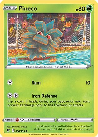 Pineco (008/185) [Sword & Shield: Vivid Voltage] Reverse Holofoil