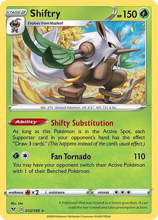 Shiftry (012/185) [Sword & Shield: Vivid Voltage] Reverse Holofoil