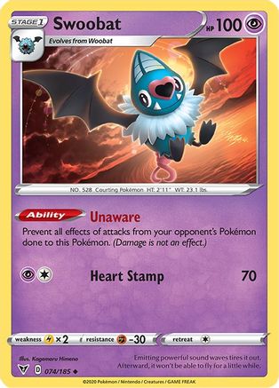 Swoobat (074/185) [Sword & Shield: Vivid Voltage] Reverse Holofoil