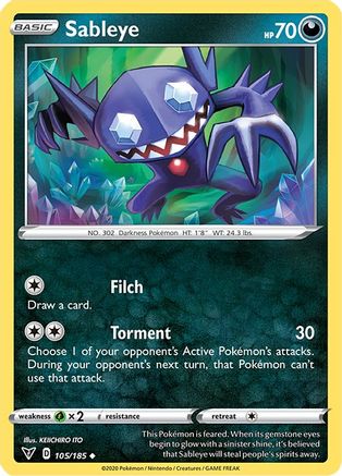 Sableye (105/185) [Sword & Shield: Vivid Voltage] Reverse Holofoil