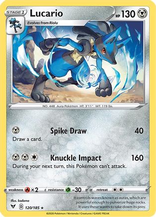 Lucario (120/185) [Sword & Shield: Vivid Voltage] Reverse Holofoil