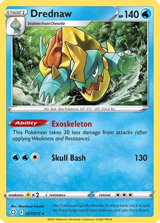 Drednaw (027/072) [Sword & Shield: Shining Fates] Reverse Holofoil
