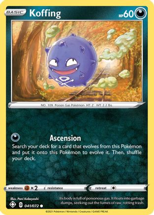 Koffing (041/072) [Sword & Shield: Shining Fates] Reverse Holofoil