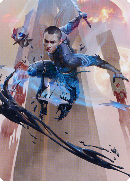 Kaito, Dancing Shadow // Kaito, Dancing Shadow  [Phyrexia: All Will Be One Art Series] (Borderless) Foil