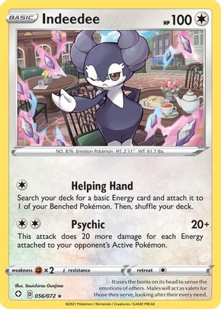 Indeedee (056/072) [Sword & Shield: Shining Fates] Reverse Holofoil