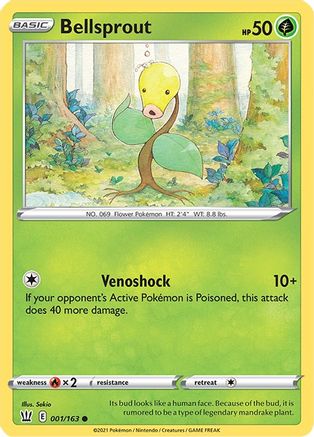 Bellsprout (001/163) [Sword & Shield: Battle Styles] Reverse Holofoil