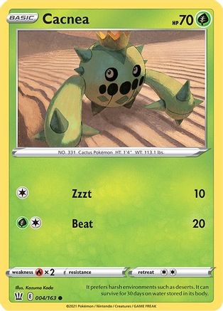 Cacnea (004/163) [Sword & Shield: Battle Styles] Reverse Holofoil