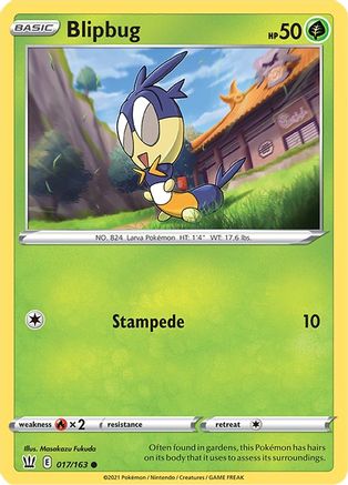Blipbug (017/163) [Sword & Shield: Battle Styles] Reverse Holofoil