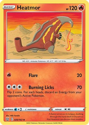 Heatmor (026/163) [Sword & Shield: Battle Styles] Reverse Holofoil