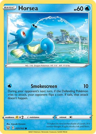 Horsea (031/163) [Sword & Shield: Battle Styles] Reverse Holofoil