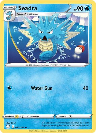 Seadra (032/163) [Sword & Shield: Battle Styles] Reverse Holofoil