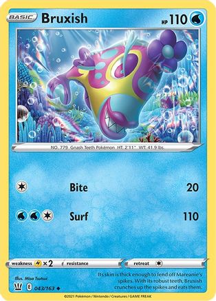 Bruxish (043/163) [Sword & Shield: Battle Styles] Reverse Holofoil