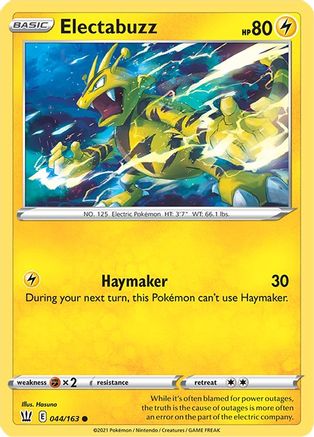 Electabuzz (044/163) [Sword & Shield: Battle Styles] Reverse Holofoil