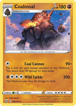 Coalossal (080/163) [Sword & Shield: Battle Styles] Reverse Holofoil