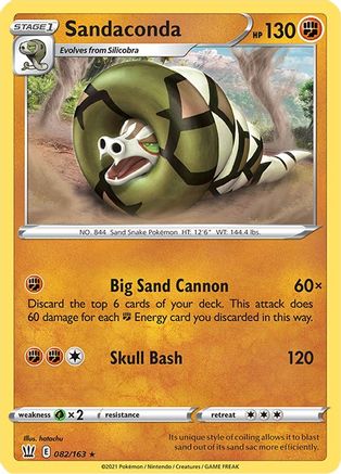 Sandaconda (082/163) [Sword & Shield: Battle Styles] Reverse Holofoil