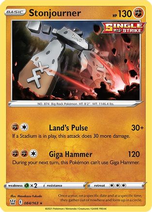 Stonjourner (084/163) [Sword & Shield: Battle Styles] Reverse Holofoil