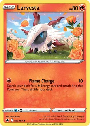 Larvesta (023/198) [Sword & Shield: Chilling Reign] Reverse Holofoil