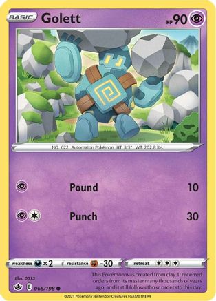 Golett (065/198) [Sword & Shield: Chilling Reign] Reverse Holofoil