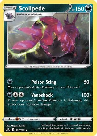 Scolipede (107/198) [Sword & Shield: Chilling Reign] Reverse Holofoil