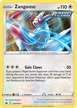 Zangoose (120/198) [Sword & Shield: Chilling Reign] Reverse Holofoil