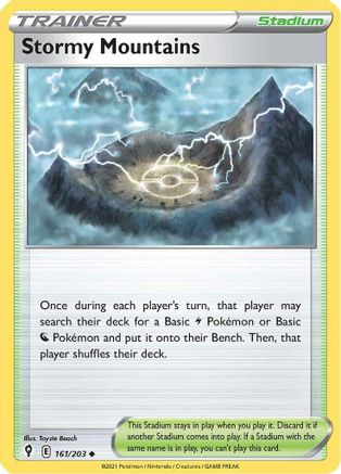 Stormy Mountains (161/203) [Sword & Shield: Evolving Skies] Reverse Holofoil