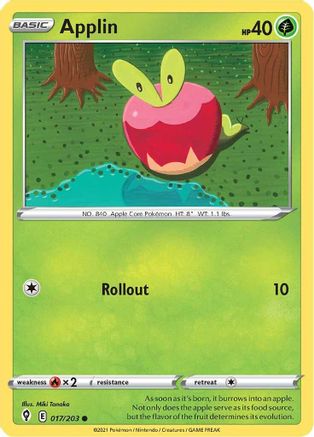 Applin (017/203) [Sword & Shield: Evolving Skies] Reverse Holofoil