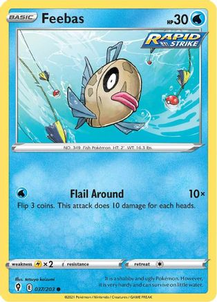 Feebas (037/203) [Sword & Shield: Evolving Skies] Reverse Holofoil
