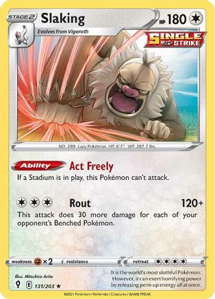 Slaking (131/203) [Sword & Shield: Evolving Skies] Reverse Holofoil
