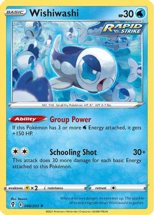 Wishiwashi (046/203) [Sword & Shield: Evolving Skies] Reverse Holofoil
