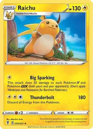 Raichu (050/203) [Sword & Shield: Evolving Skies] Reverse Holofoil
