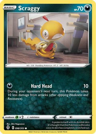 Scraggy (098/203) [Sword & Shield: Evolving Skies] Reverse Holofoil