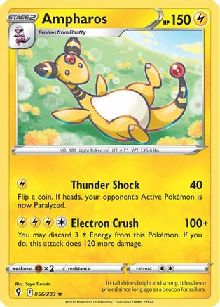 Ampharos (056/203) [Sword & Shield: Evolving Skies] Reverse Holofoil