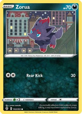 Zorua (102/203) [Sword & Shield: Evolving Skies] Reverse Holofoil