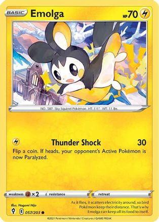 Emolga (057/203) [Sword & Shield: Evolving Skies] Reverse Holofoil
