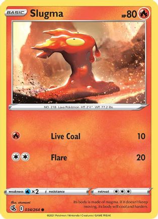 Slugma (034/264) [Sword & Shield: Fusion Strike] Reverse Holofoil