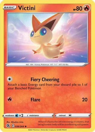 Victini (036/264) [Sword & Shield: Fusion Strike] Reverse Holofoil