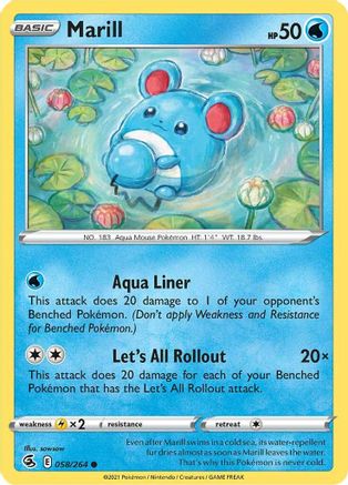 Marill (058/264) [Sword & Shield: Fusion Strike] Reverse Holofoil