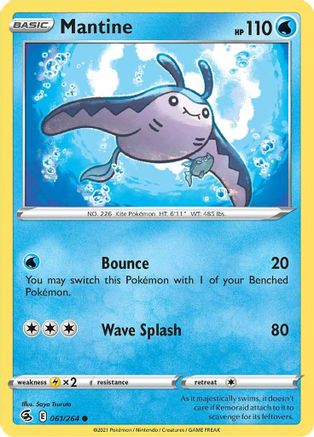Mantine (061/264) [Sword & Shield: Fusion Strike] Reverse Holofoil