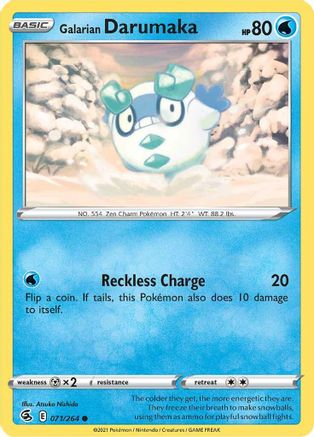 Galarian Darumaka (071/264) [Sword & Shield: Fusion Strike] Reverse Holofoil