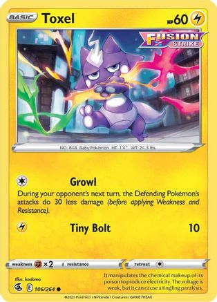 Toxel (106/264) [Sword & Shield: Fusion Strike] Reverse Holofoil