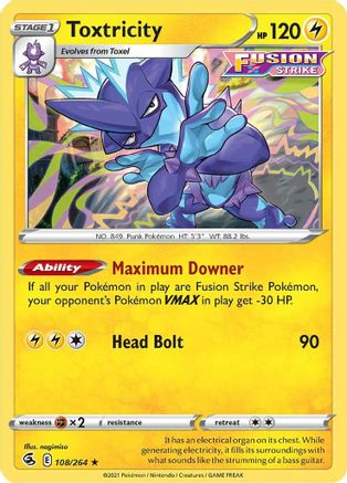 Toxtricity (108/264) [Sword & Shield: Fusion Strike] Reverse Holofoil