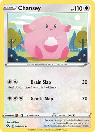 Chansey (202/264) [Sword & Shield: Fusion Strike] Reverse Holofoil