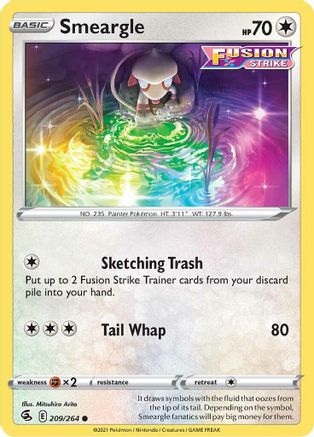 Smeargle (209/264) [Sword & Shield: Fusion Strike] Reverse Holofoil